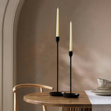 Habitat black tall metal candlestick 35cm, imported from the UK