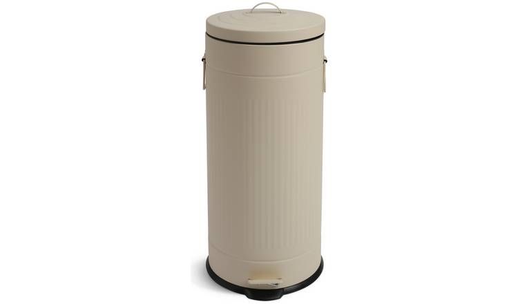 Habitat 30 Litre Vintage Style Kitchen Pedal Bin - Cream