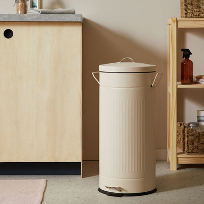 Argos Habitat 30 Litre Vintage Style Kitchen Pedal Bin - Cream- Buy online at McGrocer
