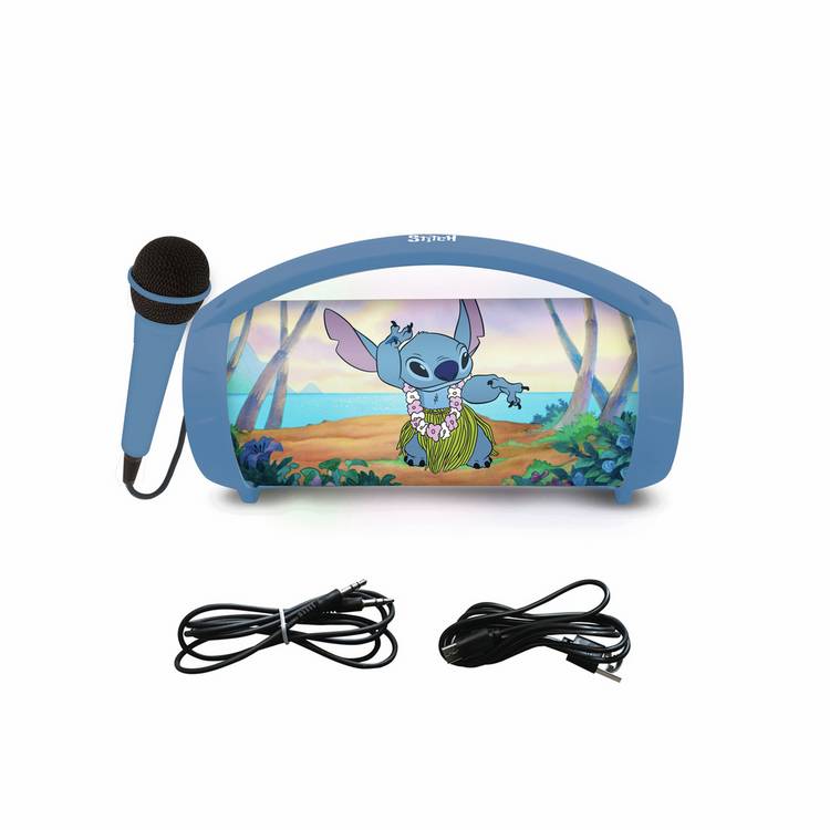 Disney Stitch Lexibook Bluetooth karaoke speaker with microphone, UK version