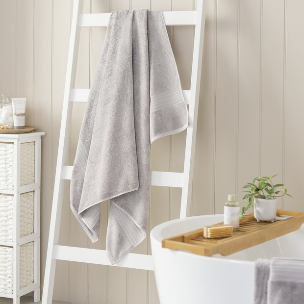 Habitat Egyptian cotton bath sheet silver (British brand)