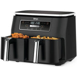 Ninja Dual Zone Air Fryer 7.6L black, imported from the UK