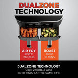 Ninja Dual Zone Air Fryer 7.6L black, imported from the UK