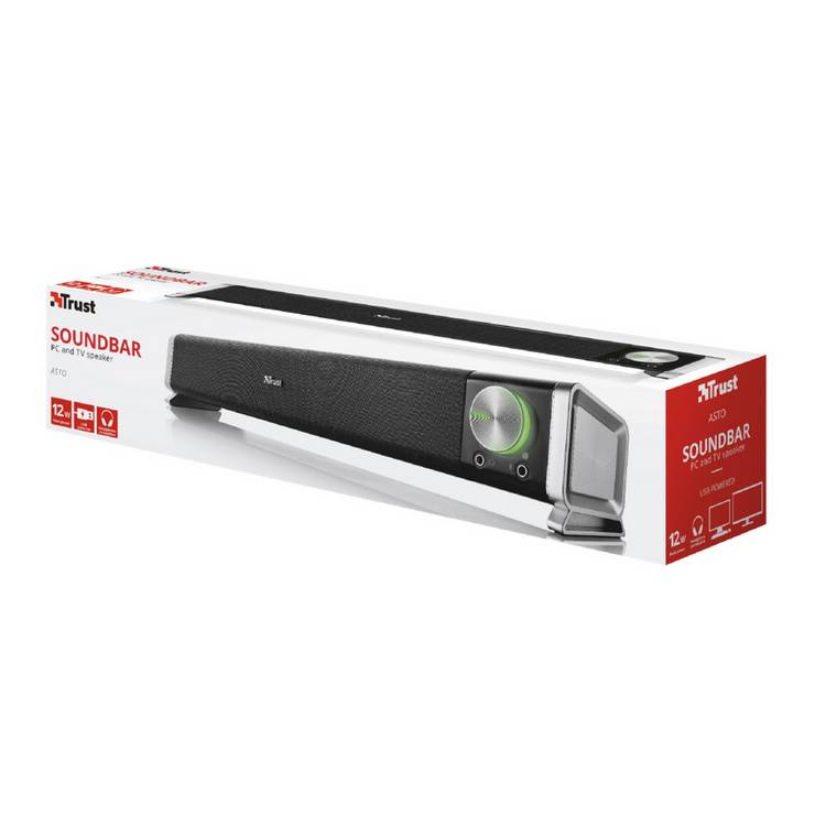 Trust Asto USB soundbar 12W for PC under monitor (British brand)