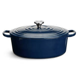 Habitat oval cast iron casserole dish 4.7L navy, UK version