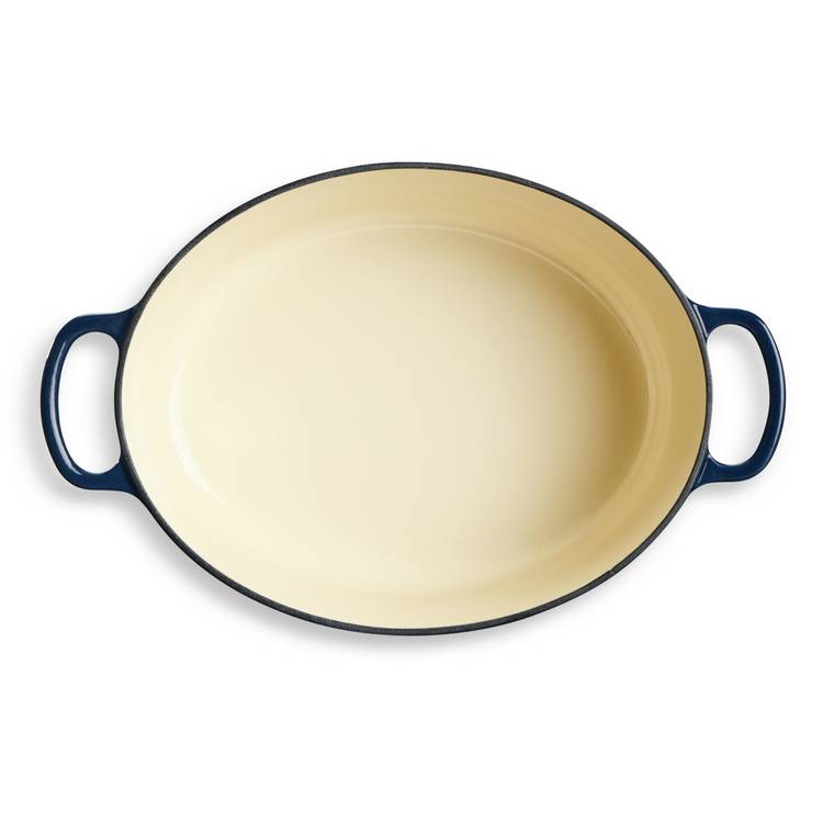 Habitat oval cast iron casserole dish 4.7L navy, UK version