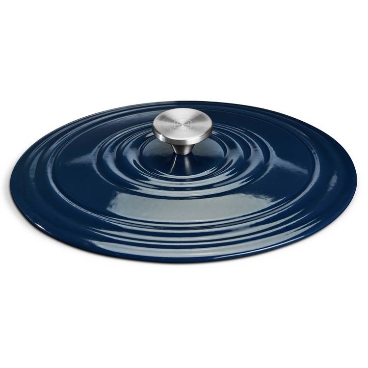 Habitat oval cast iron casserole dish 4.7L navy, UK version