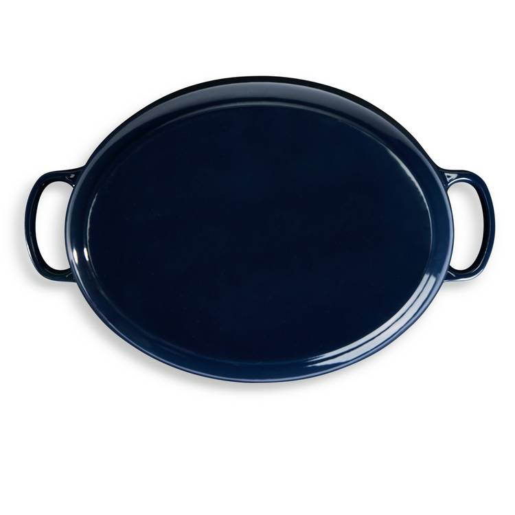 Habitat oval cast iron casserole dish 4.7L navy, UK version