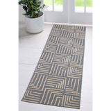 Homemaker blue polypropylene rectangle runner 67x200cm, imported from the UK