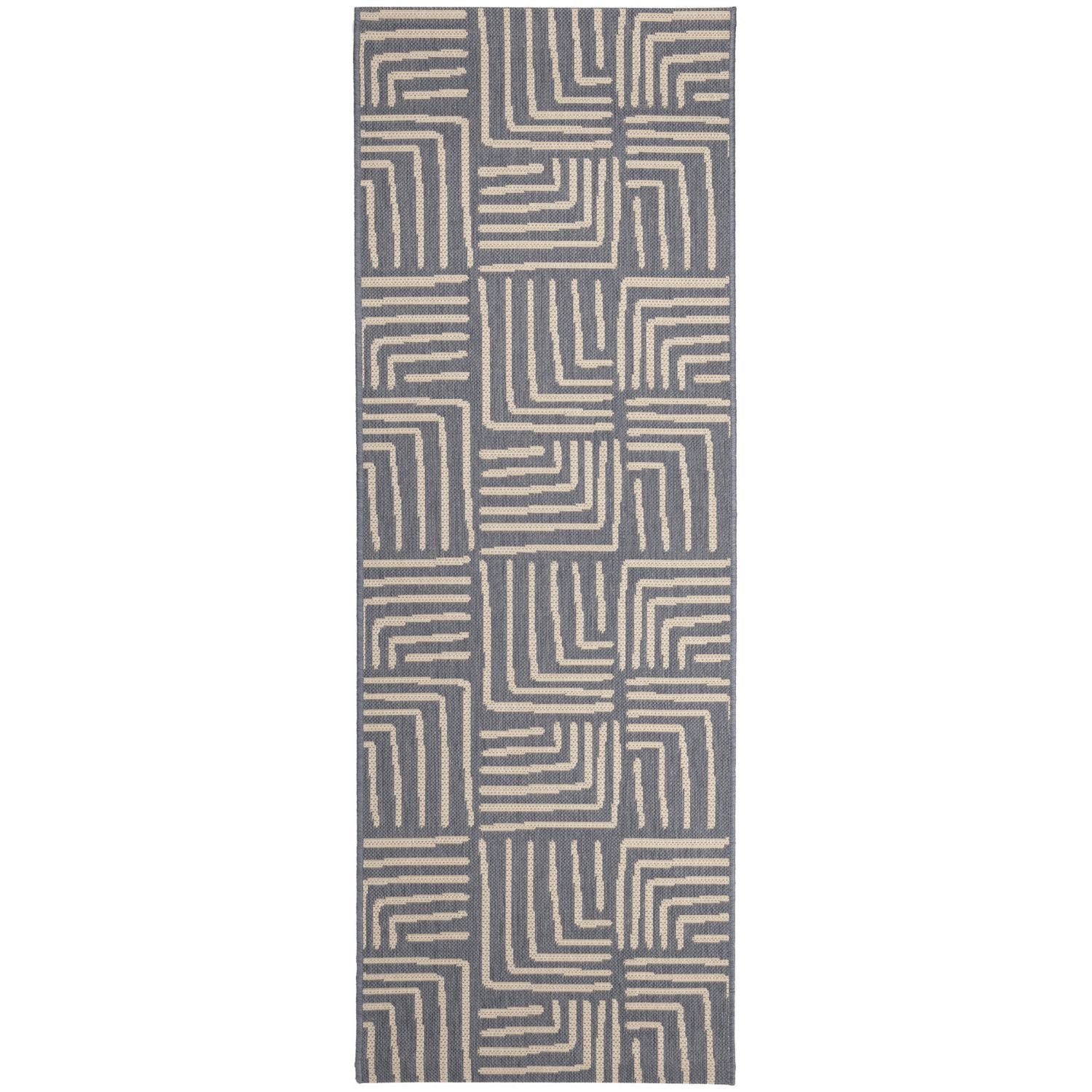 Homemaker blue polypropylene rectangle runner 67x200cm, imported from the UK