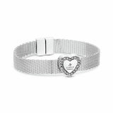 Lipsy rose gold mesh bracelet with heart logo 19cm (British brand)