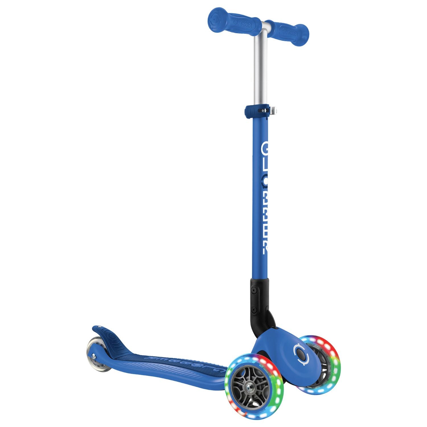 Globber Expert Foldable 3 Wheel Scooter Blue, UK version