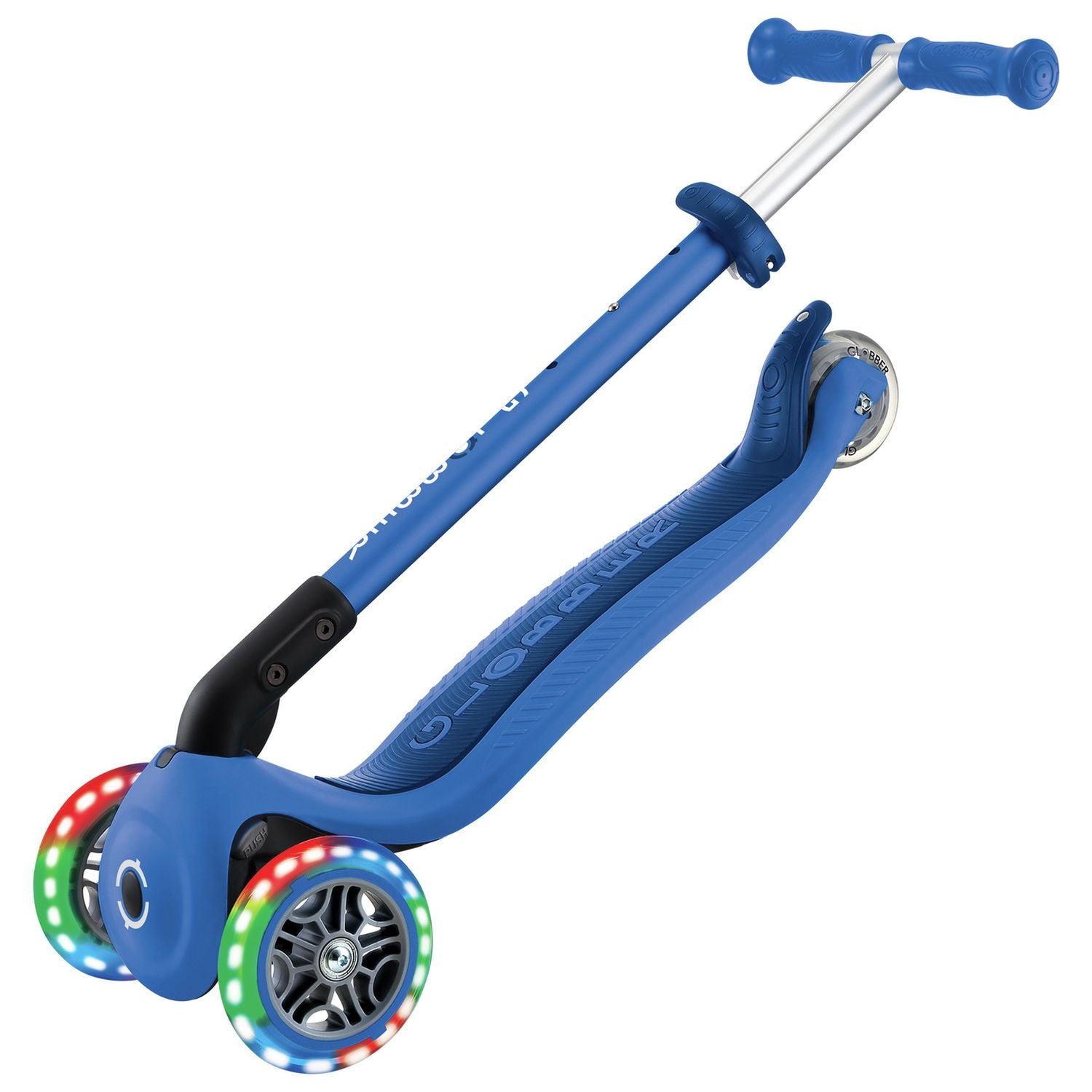 Globber Expert Foldable 3 Wheel Scooter Blue, UK version