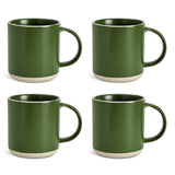 Habitat stoneware mugs raw edge green set of 4, UK version