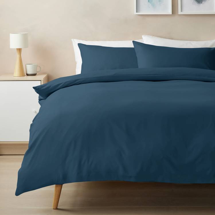 Home Essentials Soft Touch Navy Bedding Set single - British product