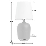 Habitat Mini Ashi ceramic table lamp in black - British product