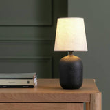 Habitat Mini Ashi ceramic table lamp in black - British product
