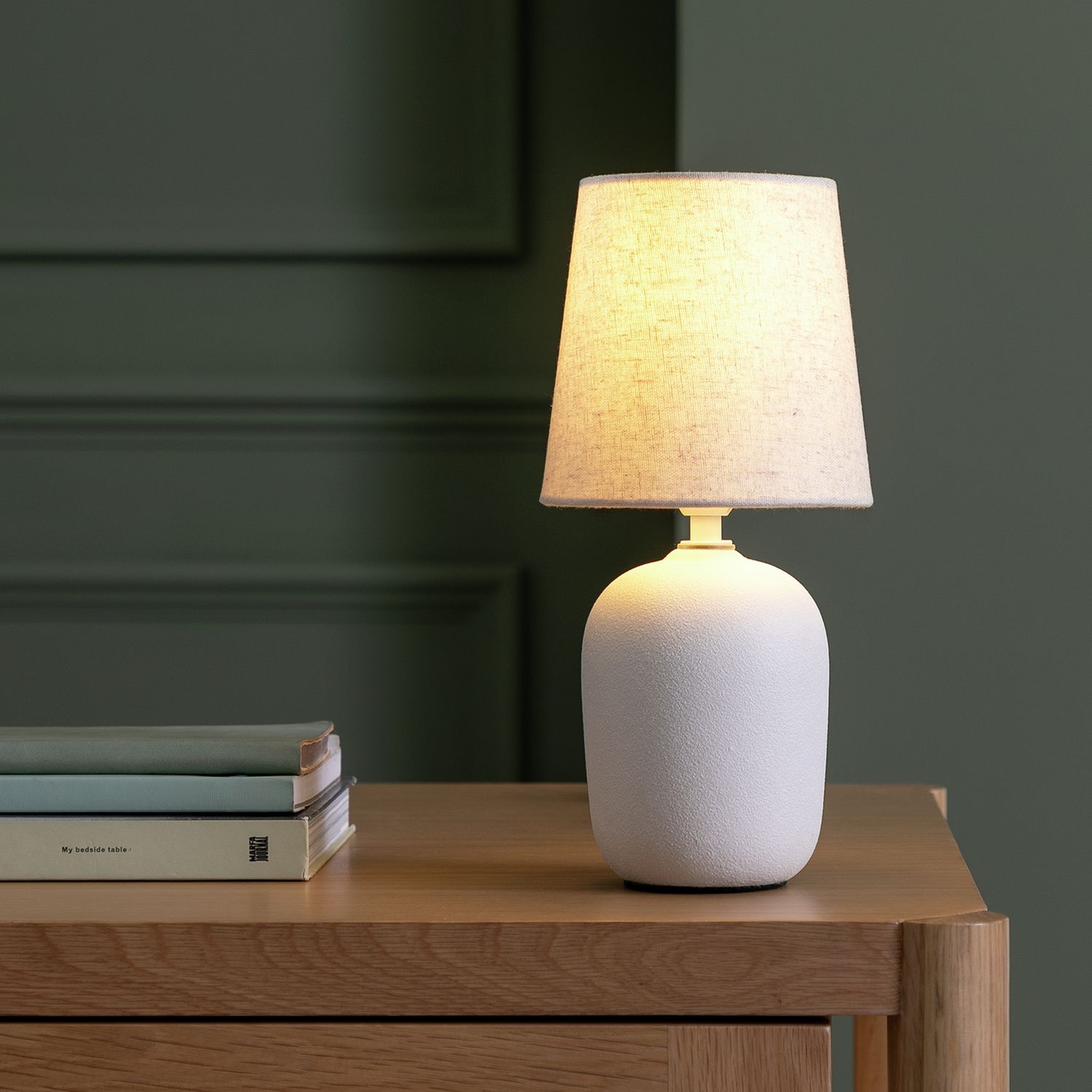 Habitat Mini Ashi Ceramic Table Lamp - Off White