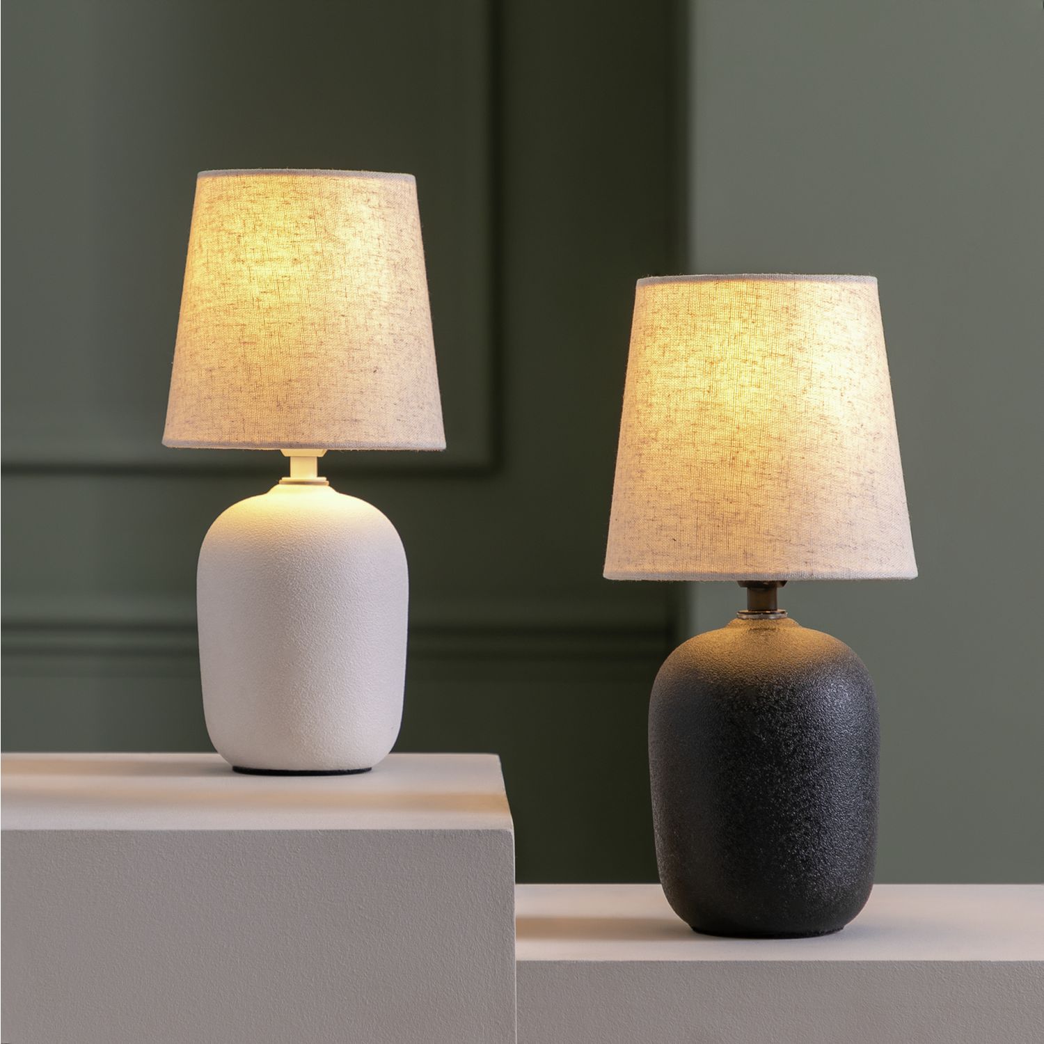 Habitat Mini Ashi Ceramic Table Lamp - Off White