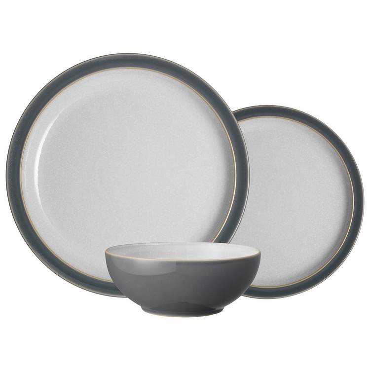 Denby dinner set fossil grey 12 piece - British product