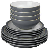 Denby dinner set fossil grey 12 piece - British product