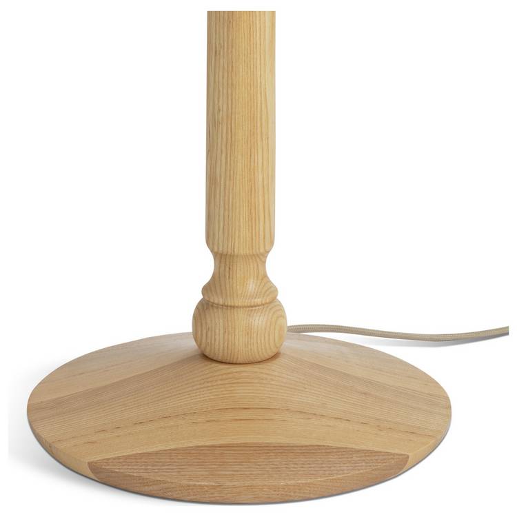 Habitat Morris & Co. natural wooden floor lamp base - British product