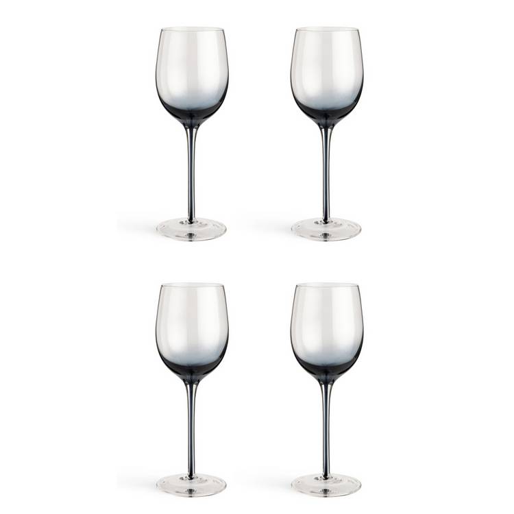 Habitat blue stem wine glasses set of 4, UK version