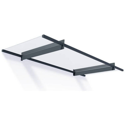 Argos Palram Canopia Nancy Door Awning Grey Clear 2050mm- Buy online at McGrocer