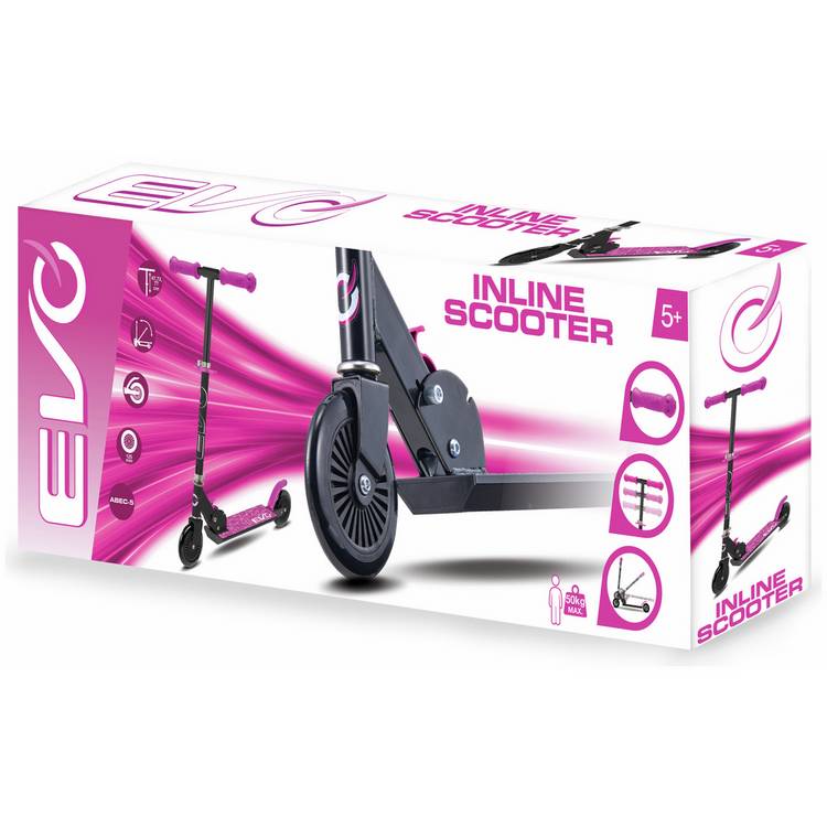EVO children's 2 wheel scooter Black and Pink, UK version