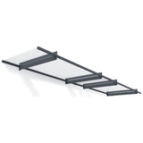 Palram Canopia 410mm door awning grey clear - British product