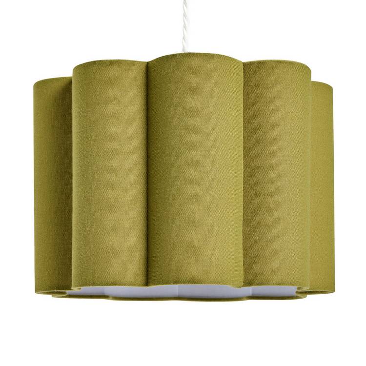 Habitat pleat olive easy fit lampshade 30cm, UK version