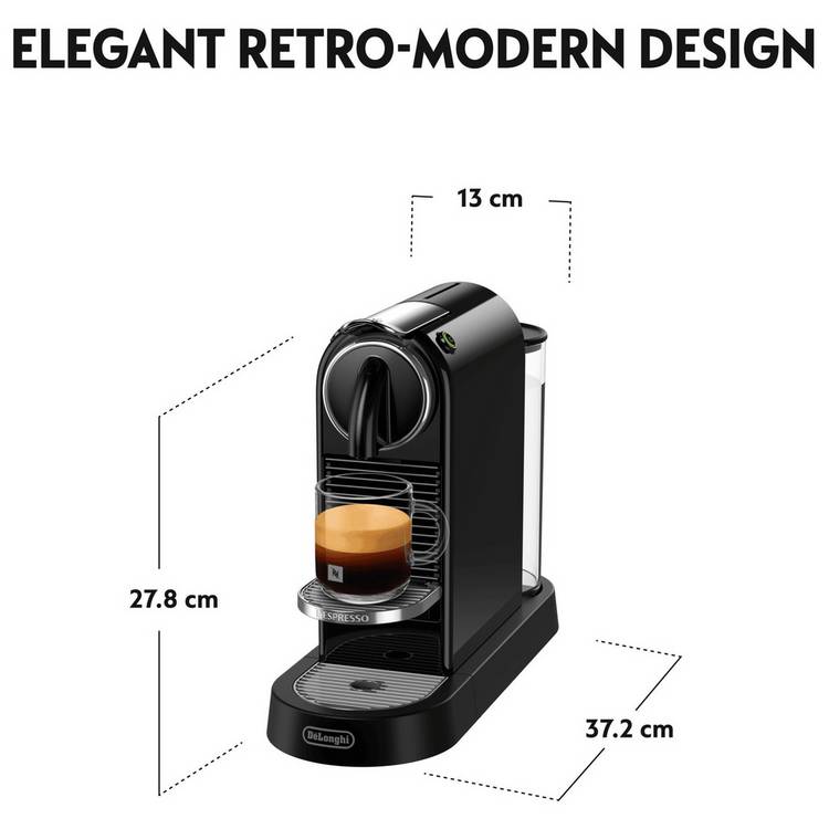 Nespresso CitiZ pod coffee machine black - British product