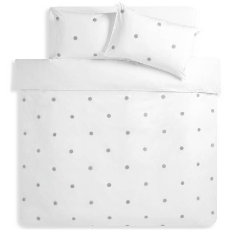 Argos Home tufted polka dot single bedding set, imported from the UK