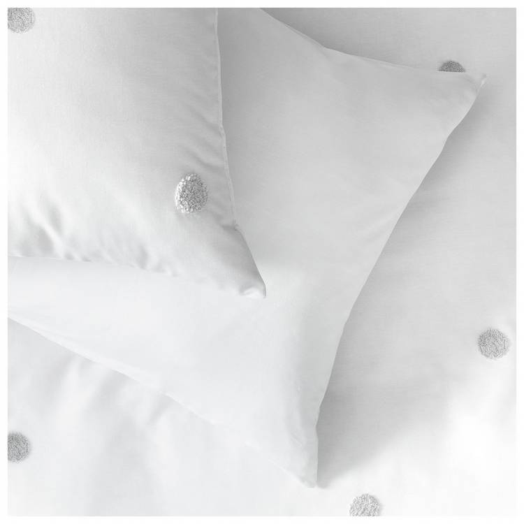 Argos Home tufted polka dot single bedding set, imported from the UK