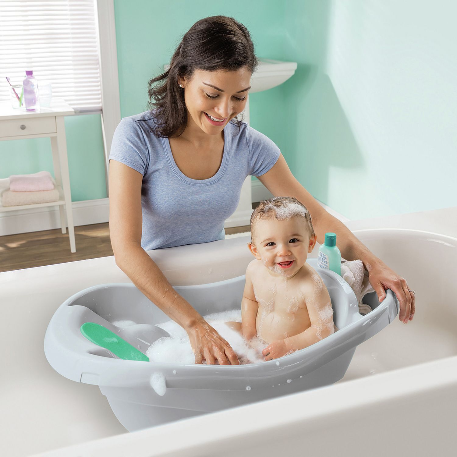 Ingenuity baby bathtub grey 3-stage, imported from the UK