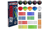 Red Dragon 20pc flight and shaft collection, UK version