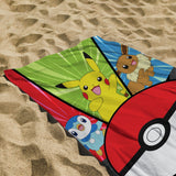 Pokémon action beach towel multicoloured (British brand)