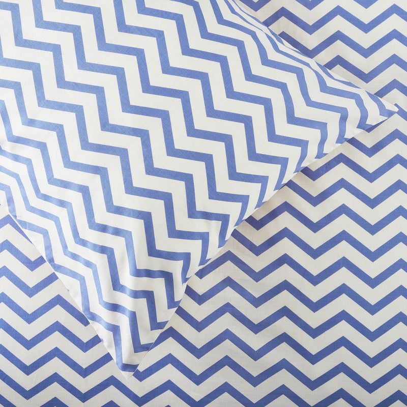Habitat Zig Zag Blue Kids Bedding Set - Single
