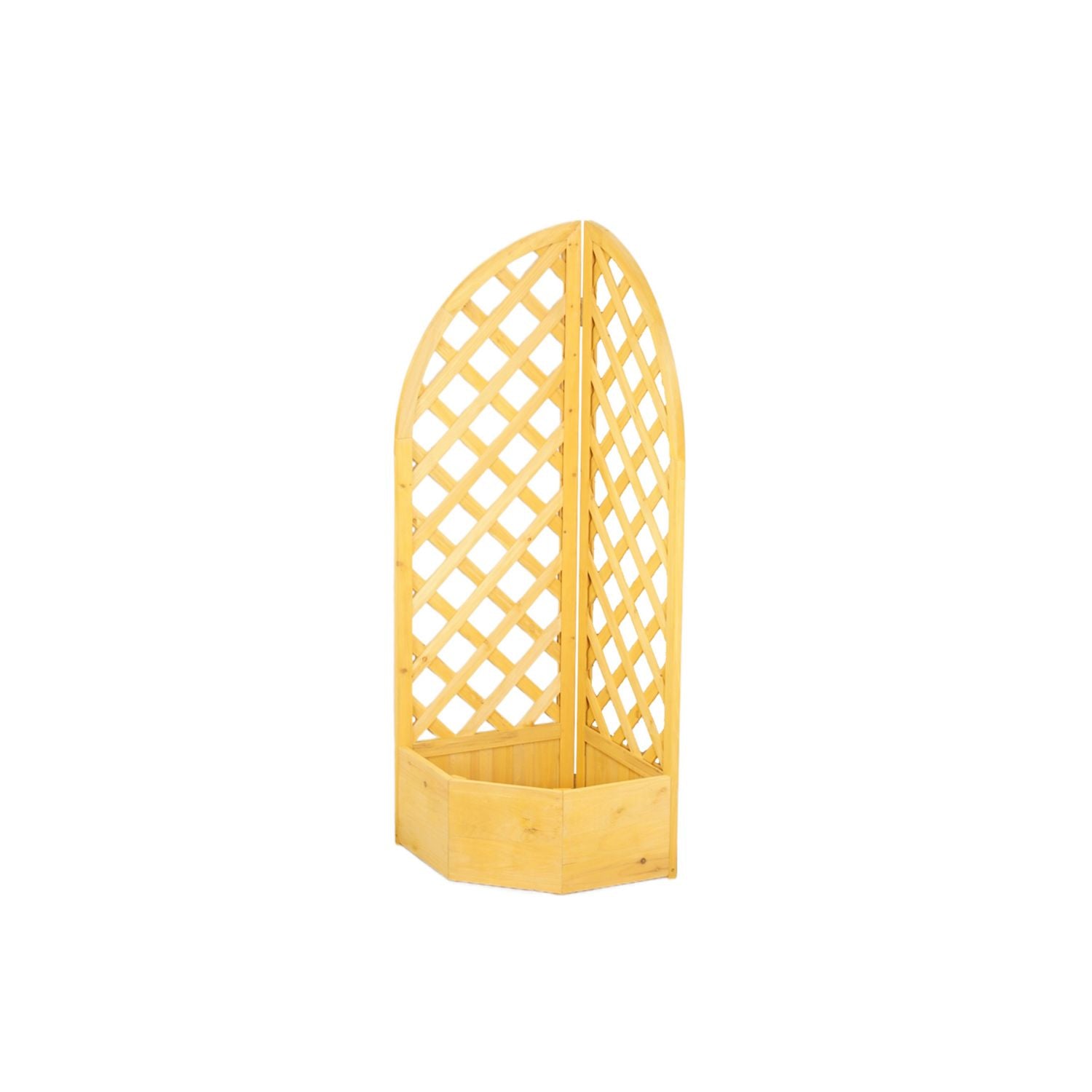 Mcgregor corner wooden garden planter with lattice, British brand