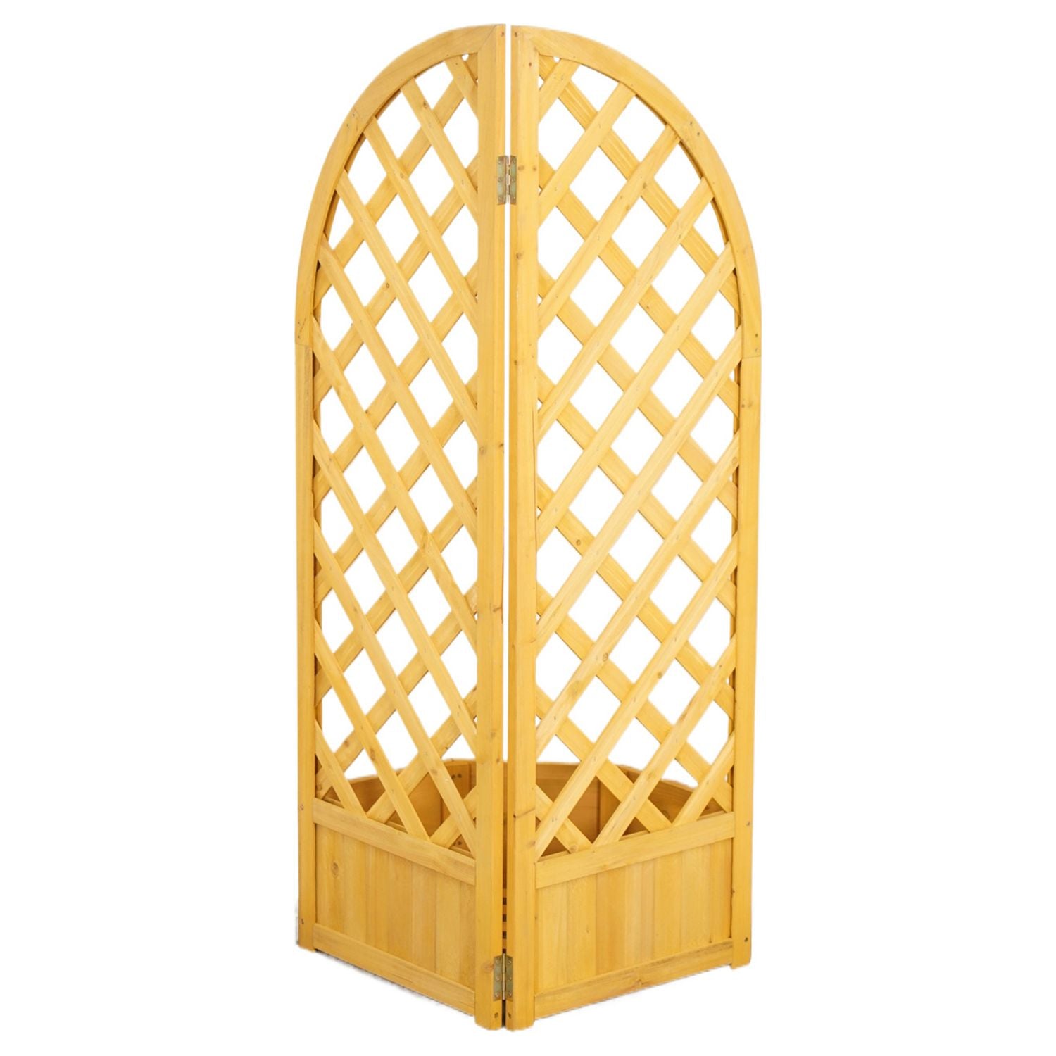 Mcgregor corner wooden garden planter with lattice, British brand