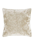 Catherine Lansfield natural crushed velvet cushion 45x45cm, imported from the UK