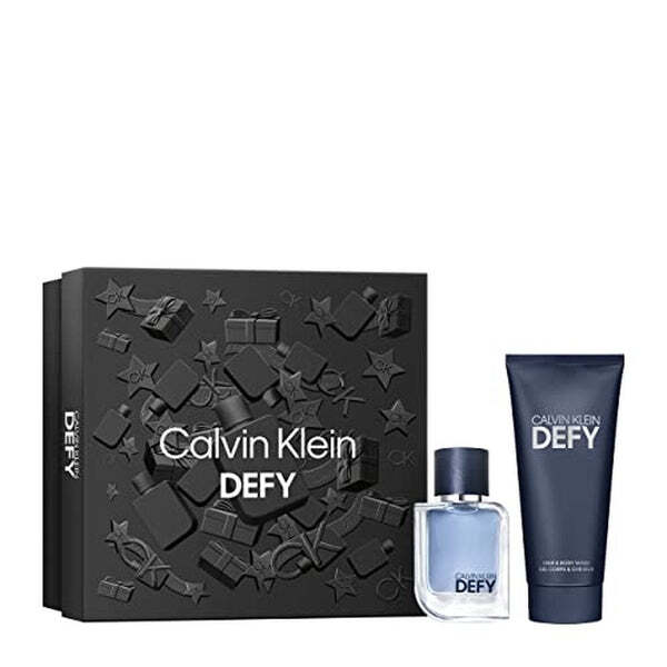 Calvin Klein Defy fragrance gift set 50ml EDT and 100ml shower gel, imported from the UK