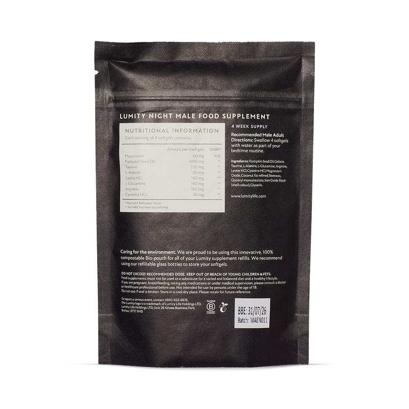 Lumity male supplement morning night 28-day 224 softgels - British product