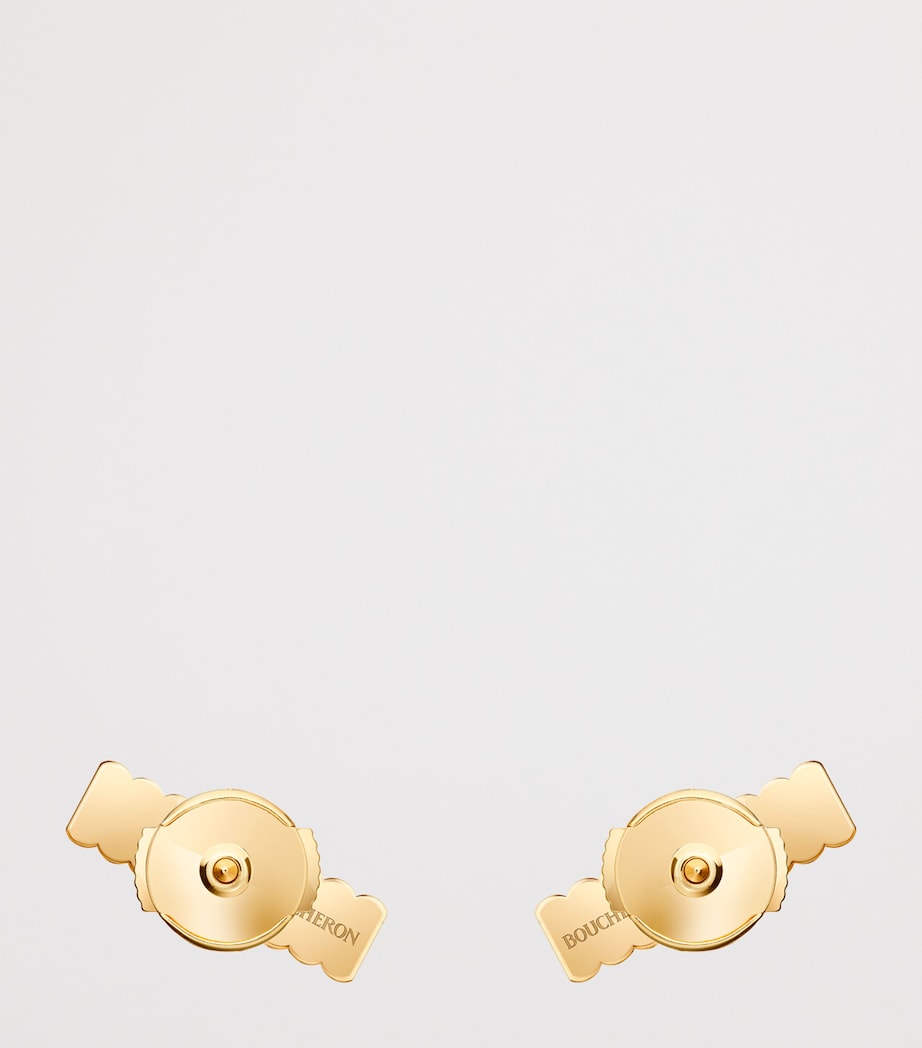 Boucheron Quatre Grosgrain stud earrings 18kt yellow gold - British product