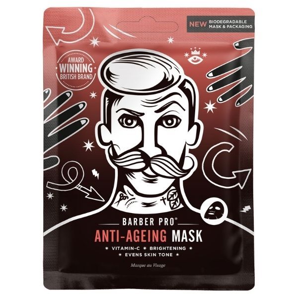 BARBER PRO Anti-Ageing Face Sheet Mask, imported from the UK