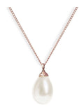 Ivory & Co Rose Gold Westbury Pearl Drop Pendant