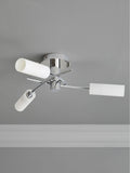 Chrome Seville flush fitting ceiling light 52cm, imported from the UK