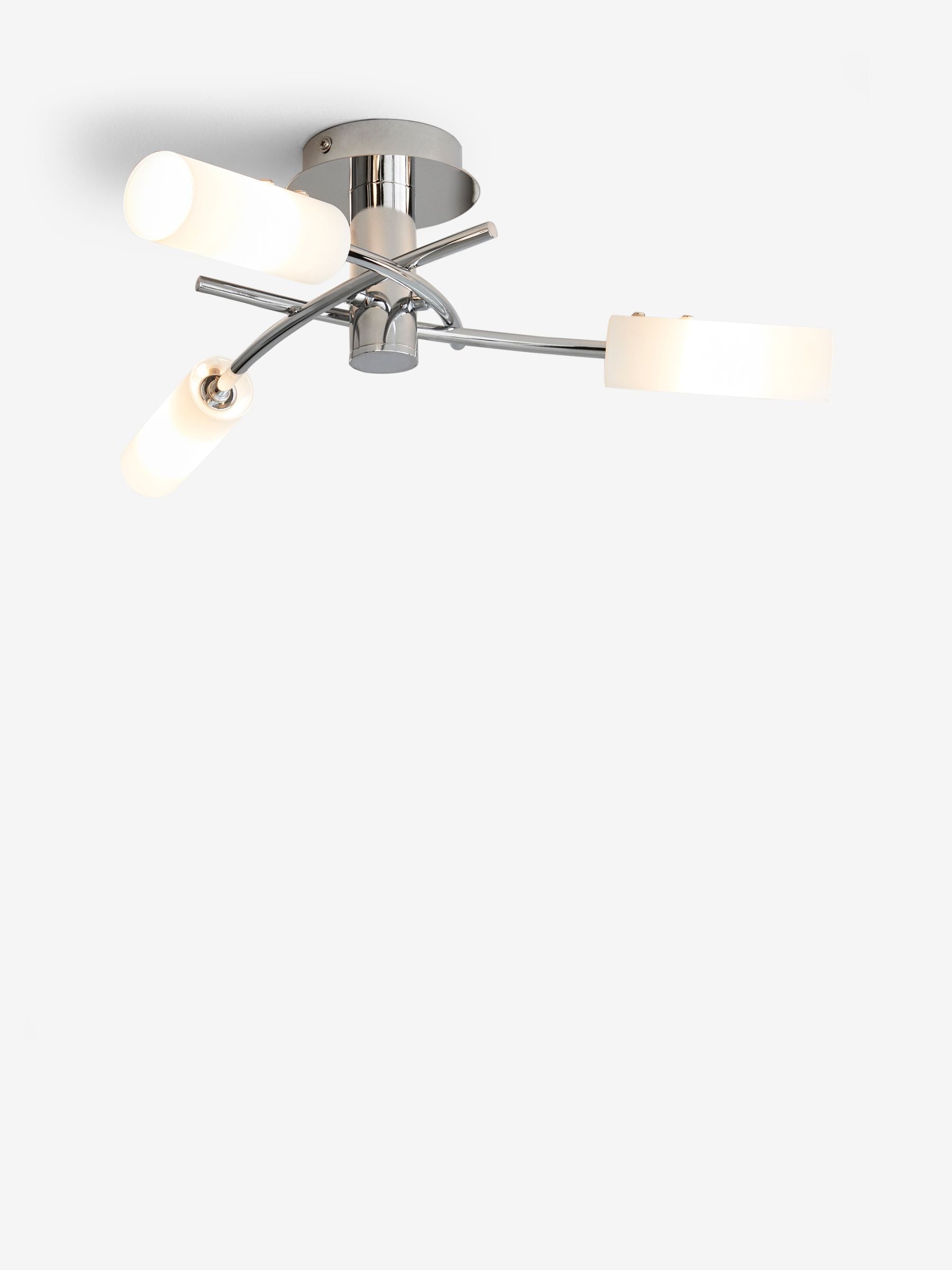 Chrome Seville flush fitting ceiling light 52cm, imported from the UK