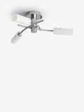 Chrome Seville flush fitting ceiling light 52cm, imported from the UK