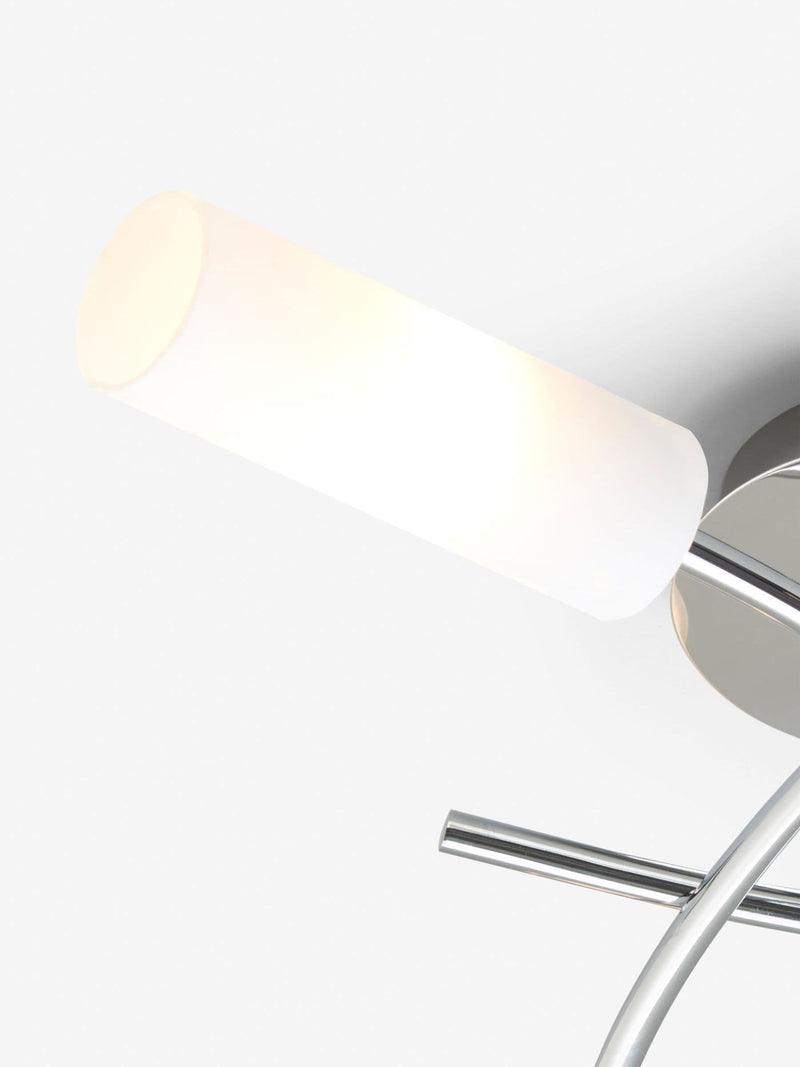 Chrome Seville flush fitting ceiling light 52cm, imported from the UK